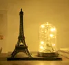 Paris Eiffel Tower Crafts With Light Creative Souvenir Model Table Miniaturas Desk Ornaments Vintage Figurine Home Decor4888299