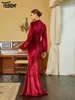 Abiti casual Yesexy Abito da damigella d'onore Donte Dress Round Neck Burgundy Long Maxi Female Elegante Partito Formale Evening Promostra