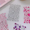 Tattoo Transfer Acrylkristallaufkleber Selbstkleber Diamond Gesichtsaufkleber Strass Lidschatten Aufkleber Juwelen für Kinder Spielzeug DIY Dekoration 240426