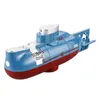 Mini RC onderzeeër 0,1 m/s Speed Remote Control Boat Waterdichte Duikspeelgoed Simulatiemodel Geschenk voor Kids Boys Girls Jaar Gift 240417