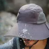 ワイドブリムハットバケツ屋外漁師帽子幅のバケツキャップネックカバーメンズ夏の通気性メッシュ日焼け防止UV抵抗性ユニセックススタイルQ2404271