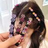 Haarclips Bronrettes Fashion Crystal Flowers Haarclips voor vrouwen Girls Rhinestones Braid Hairspins Pony Bony Side Clip Barrettes Koreaanse haaraccessoires 240426