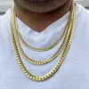 Chaînes en or 10kt 14K personnalisées réels jaunes oral Miami Cuban Link Franco Franco Solid Gold Chains avec certificat