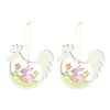 Decorative Figurines 2Pcs Easter Hollow Chicken Shaped Pendant Wood Crafts Tags Hanging Ornament Cutouts Gift For Party Decorations