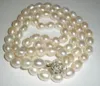 Natural 910 mm Collier de perles blanc baroque de South 35 pouces 925 Silver Clasp2393865