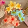 Haarklammern Barrettes süße Blumenkrallen Damen Eierhai Clip Candy Farbe großer Verlaufskrabbenbuckel Vintage Kopfbedeckung