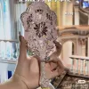 Mirrors Flower Knows Little Angel Series Hand Handholding Mirror 3 Types Exquise Relief Make -up Tools