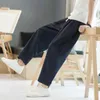 Pantaloni maschili da uomo pantaloni da uomo estivi in cotone pantaloni casual sottili pantaloncini sciolti traspiranti pantaloni dritti2403