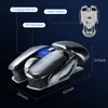 DANCESUL AUTO SLEEP 2,4 GHz Souris sans fil Ergonomic Alien Look Mouse Metal Mouse pour ordinateur portable PC avec récepteur USB