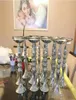 10pcs Silver Bandlers 50cm32cm Stand de fleurs Fleurs Floride Vase Vase Candelle Candelabra Centre de mariée