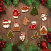 Stampi per cutte di biscotti natalizi set timbri in rilievo di biscotti 3d biscotto stampo stampo decorazione per feste decorazioni fai -da -te accessori