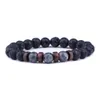 Perlen natürliche Mondsteinperle tibetanische Buddha Armband Chakra Lava Stein ätherische Öl Diffusor Armbänder Frauen Männer Schmuck Geschenk DHT3L