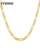 Ttvovo men039s Złoto wypełnione figaro naszyjniki mężczyźni kobiety o szerokości 5 mm kubańskie łańcuch linku do wisiorek biżuterii biżuterii prezenty 5616187
