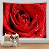 Audio 3D Stampato Bello Fiori Arazzo Rosa Rosa Rosa Paesaggio Art Asthetic Room Decor Auberstry Disterra