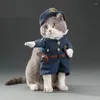 猫の衣装面白い服海賊スーツコルセアハロウィーンドレスアップパーティーコスチュームコスプレドッグハットアクセサリー