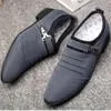 Casual Shoes Men Leather 2024 Italian Fashion Elegant Oxford Large Formal Slippers