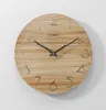 NORDIC Simple Wooden 3D Wall Clock Design moderno para sala de estar decoração de arte de parede de cozinha de madeira pendurada relógio de parede decoração de casa H7860465