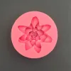 Moulds New Succulent Flower Chocolate Silicone Mold Fondant Mousse Cake Baking Mold Resin Gypsum Car Aromatherapy Handmade Candle Mold