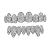 Hiphop Iced Out Zircon Tooth Irrégul Toothz pour femmes hommes Christmas Gold Cumbic Zirconia Dentales Grilles 8/8 Cap