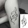 Tatuagem Transfer 1pcs Pequeno panda impermeável tatuagens temporárias tatuagens pretas Cat Fox Tattoo adesivos corpora