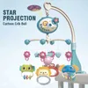 Mobiles # bébé berceau mobile hochet avec le projecteur bébé rotatif musical de nuit