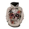 Hoodies pour hommes Sweatshirts New Automn Skull Sweat à capuche 3D Impression pour hommes Horreur de la mode