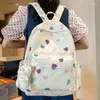 Bolsas escolares femininas desenho animado impressão de garotas de viagem bola de viagem moderna laptop lazer feminino backpack da faculdade de moda kawaii