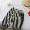 Trousers Summer new Korean style mosquito repellent pants for children suitable for boys and girls baby casual striped outer ankle length sports pantsL2404