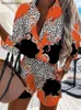Zomer Casual Beach Outfits voor vrouwen Spring Half Sleeve Shirts Tops en Shorts 2 -Piece Set Leopard Print Two 240426