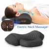 Masajeador masaje eléctrico almohada vibración compresa caliente masajeador cervical dispositivo de tracción espinal