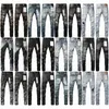 jean pourpre concepteur de marque violette jeans été houte high street rétro rétro straight jeans de moto de moto lavé vieux jeans long jeans c5ju # #
