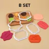 Formen 2023 Neue Vintage Plaque Frame Cookie Cutters Name Platte Plastik Keks Schimmelkuchen Dekoration Werkzeuge Buchstaben Backwerkzeuge 4pcs