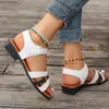 Casual schoenen 2024 damesschoen zomer open teen sandalen dagelijkse vrouwen gemengde kleur vierkant hakken buiten voor dames