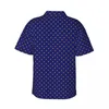 Herren lässige Hemden Gold Dot Print Urlaub Hemd weiß und gelbe hawaiianische Herren trendige Blusen kurzärmelig Streetstyle Custom Top