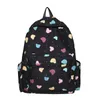 Bolsas escolares femininas desenho animado impressão de garotas de viagem bola de viagem moderna laptop lazer feminino backpack da faculdade de moda kawaii