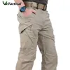 Calças masculinas Calças de carga tática urbana clássica de caminhada ao ar livre Exército Tactical Pants Camo Militar Multi Pocket Trousersl2404