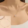 Design originale in stile Instagram, stile di pendolarismo alla moda e minimalista, squisita collana femminile a goccia d'acqua a catena