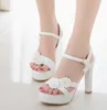 Nya ankomst specialerbjudanden Super Fashion Elegant Rom Platform Open Toe Buckle Girl Princess Summer Hollow Nightclub Heel Sandals EU3438338917