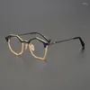 Solglasögon ramar oregelbundna formglasögon ram kvinnor japan designer titan punk optisk glasögon myopia läser män recept