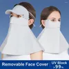 Lenços upf 50 Coolador de face Moda Sol Proteção UV Brial Earloop Garra