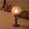 Titulares de vela European Glass Candlestick Lâmpada Romântica Decoração Casa Fosco Retro Adequado para o quarto da sala de estar