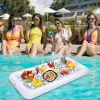Mattresses Portable Swimming Air Pool Float Inflatable Beer Table Ice Bucket Serving Salad Bar Tray Food Water Sports Dropshipping Funny