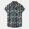 2021 Летняя рубашка с короткими рукавами для мужчин и молодежного корейского издания Slim Fit Рубашка дюйма для мужской рубашки для мужской одежды модный мужской топ