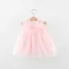 Abiti da ragazza Dress per ragazze estate bambina da 0 a 3 anni 3d brow perla per perla solido in maglia vestito principessa