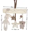 Mobiles# Baby Crib Rattles Plush Toys Soft Rabbit Rattles Pram Rattle Toys Hanging Rattle For Stroller Newborn Bed Pendant Bell Toy d240426