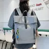 Mochila para mujeres de ocio grandes hombres portátiles bolsas de laptop dama de nylon roll top de viaje masculino mochilas para niñas adolescentes