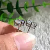 مسمار بساطتها 5/6/8mm قوس قزح CZ Stone Sqaure Stud أقراط للنساء الفضة اللطيفة الأذن قابلة للتكديس الأزرار الفتيات المجوهرات D240426