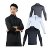 T-shirts Outdoor Lange Mouw Quick Dry Solid Solid Color Polyester Running Gym Autumn T-shirt Traning Sport Cycling Zipper Compressie Sweatshirt