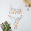 Nieuwjaars Suars Split Bikini sexy print kleine verse badmode voor vrouwen