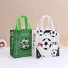 Förvaringspåsar Stobag 4st Cartoon Football Non-woven Tote Bag Fabric Gift Package Kids Birthday Waterproof Reablerable Pouch Party Favors
